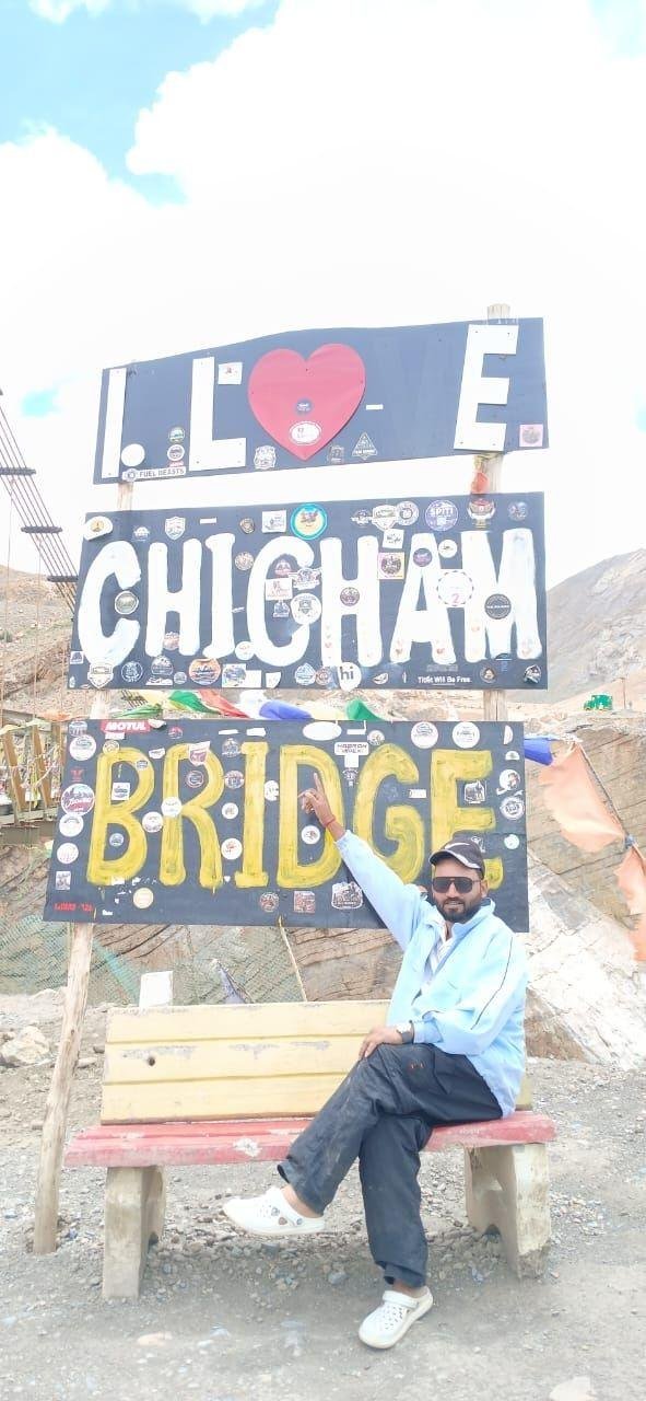 Chicham Bridge sign, Spiti