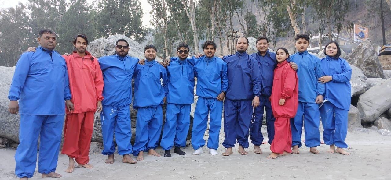 Snow suits on for a family group